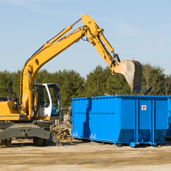 what size residential dumpster rentals are available in Rosemont MD